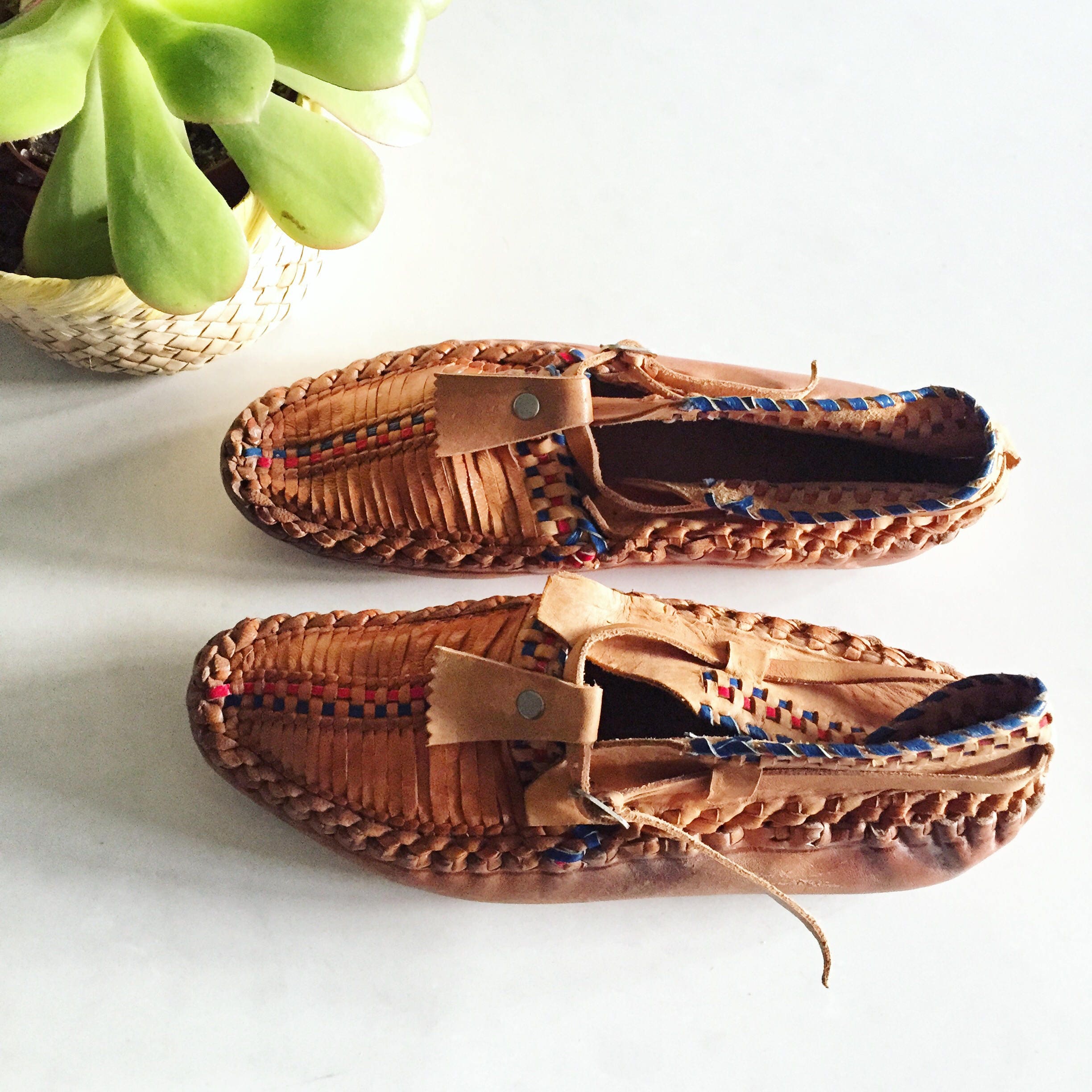 vintage leather moccasins