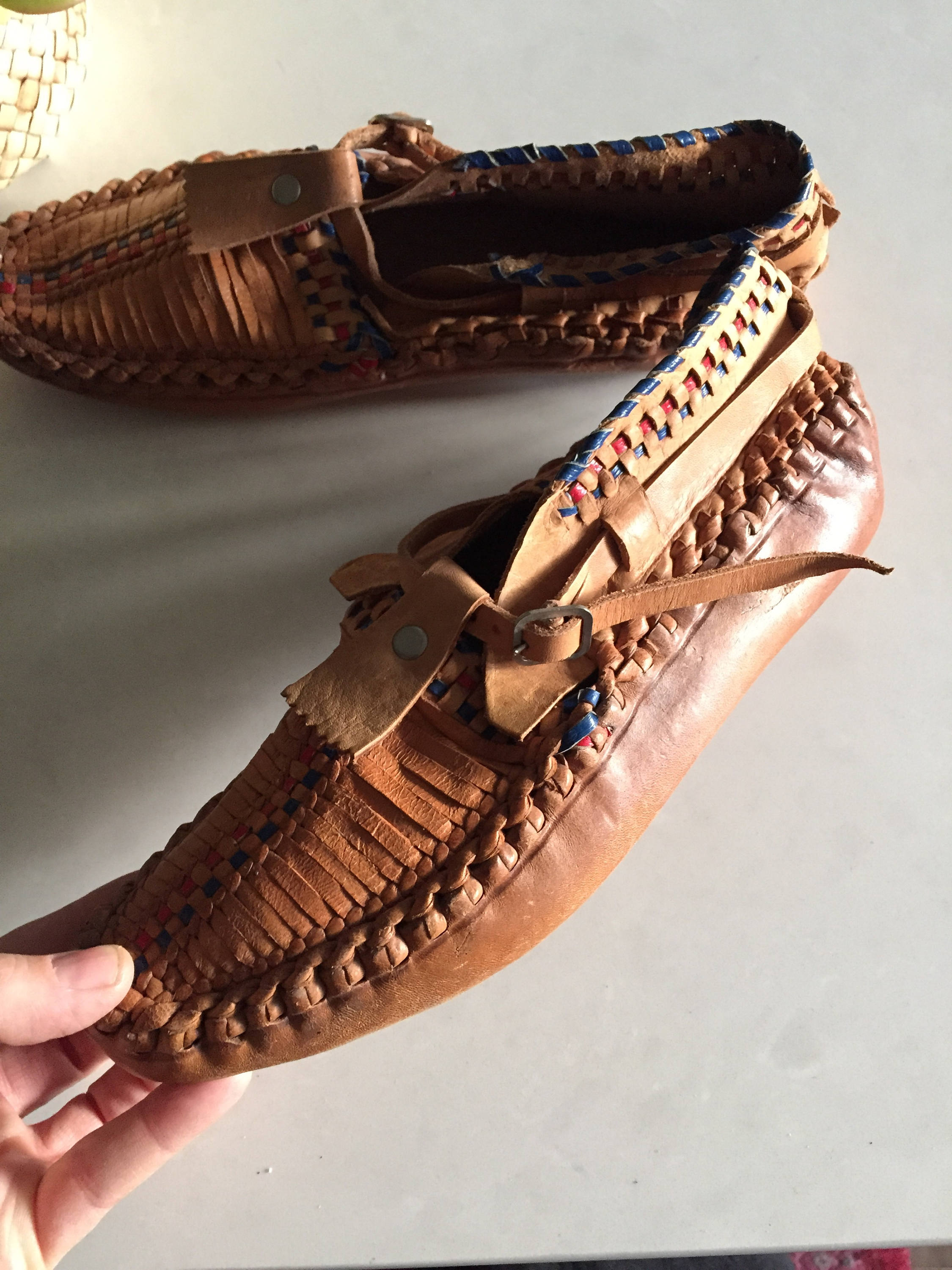 vintage leather moccasins