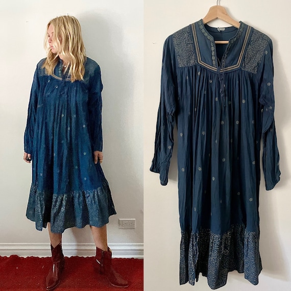 Vintage india gauze cotton Gem