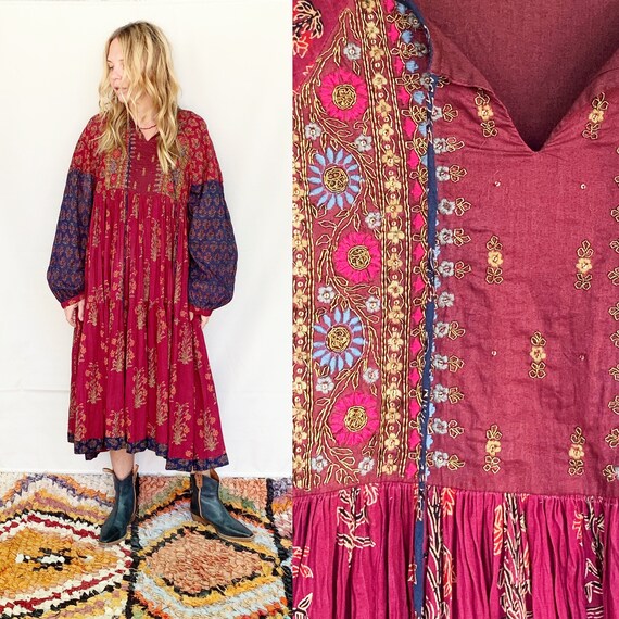 RESERVED, Do Not But Vintage Indian Cotton Dress ,
