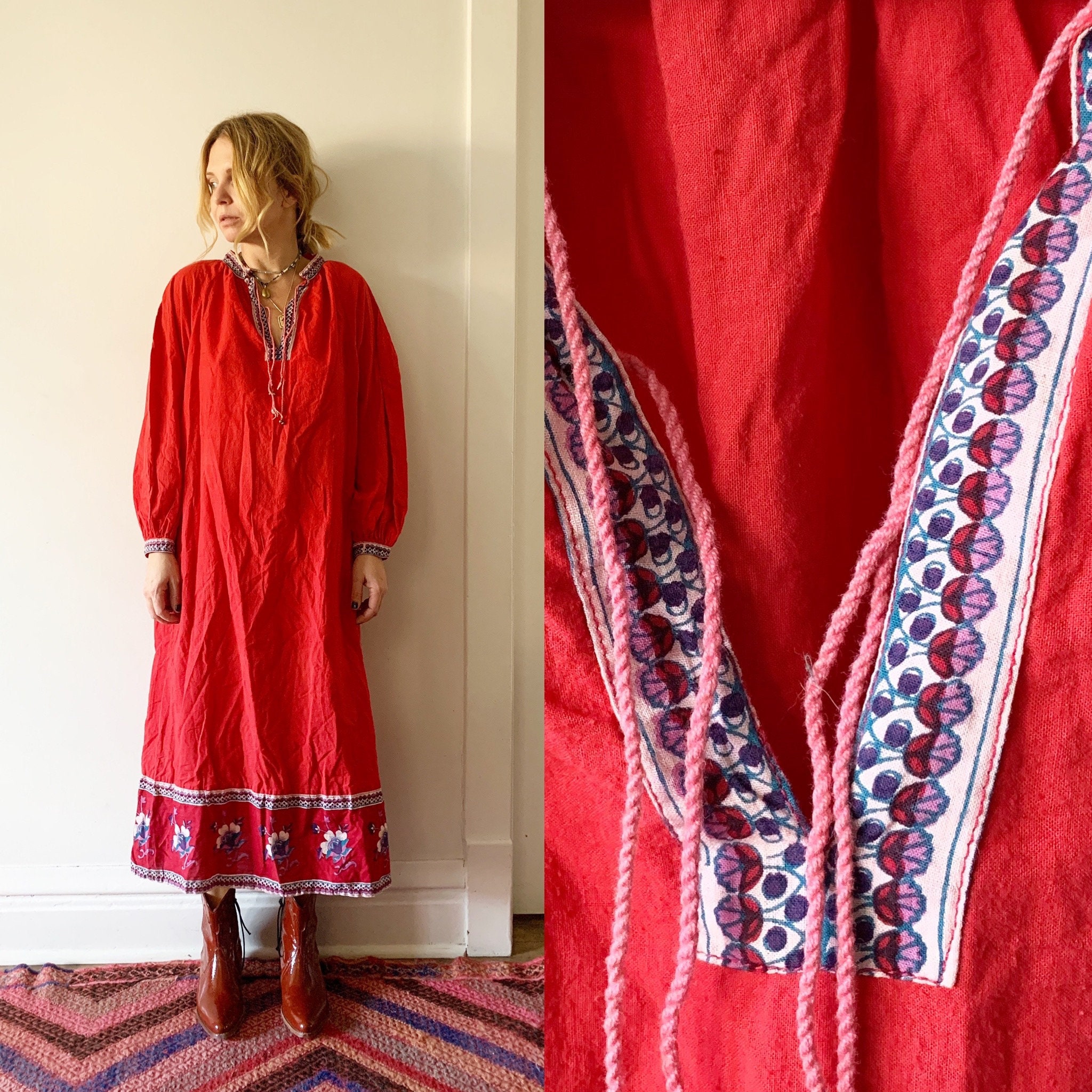 vintage indian cotton dress