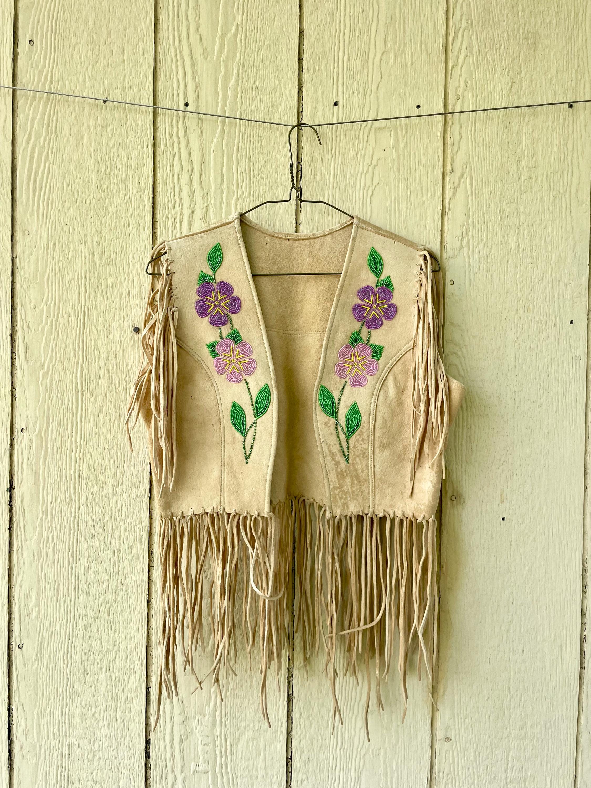 Flower Fringe Vest - Etsy Canada
