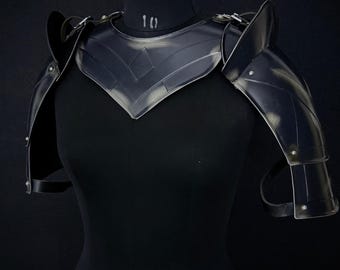 Medieval Knight Gorget and Pauldron Set- 20-Gauge Steel LARP Armor.
