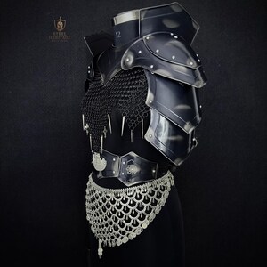 Medieval armor,
Gift for her,
Chainmail armor,
Steel armor,
Cosplay armor,
Gift item,
Renaissance Armor,
fantasy armor,
Knight armor,
Birthday gift,
LARP armor,
Halloween,
Gorget and Pauldrons.