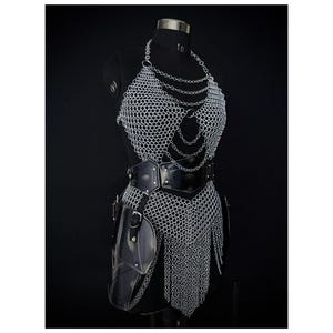 Medieval armor,
Birthday gift,
LARP armor,
Halloween,
fantasy armor,
Knight armor,
Cosplay armor,
Gift item,
Renaissance Armor,
Steel armor,
Chainmail armor,
Festival outfit,
Female armor.