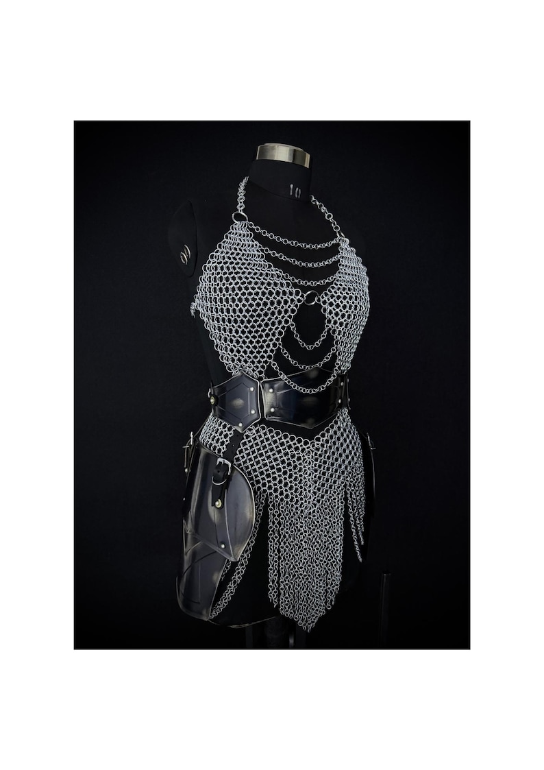 Medieval armor,
Birthday gift,
LARP armor,
Halloween,
fantasy armor,
Knight armor,
Cosplay armor,
Gift item,
Renaissance Armor,
Steel armor,
Chainmail armor,
Festival outfit,
Female armor.