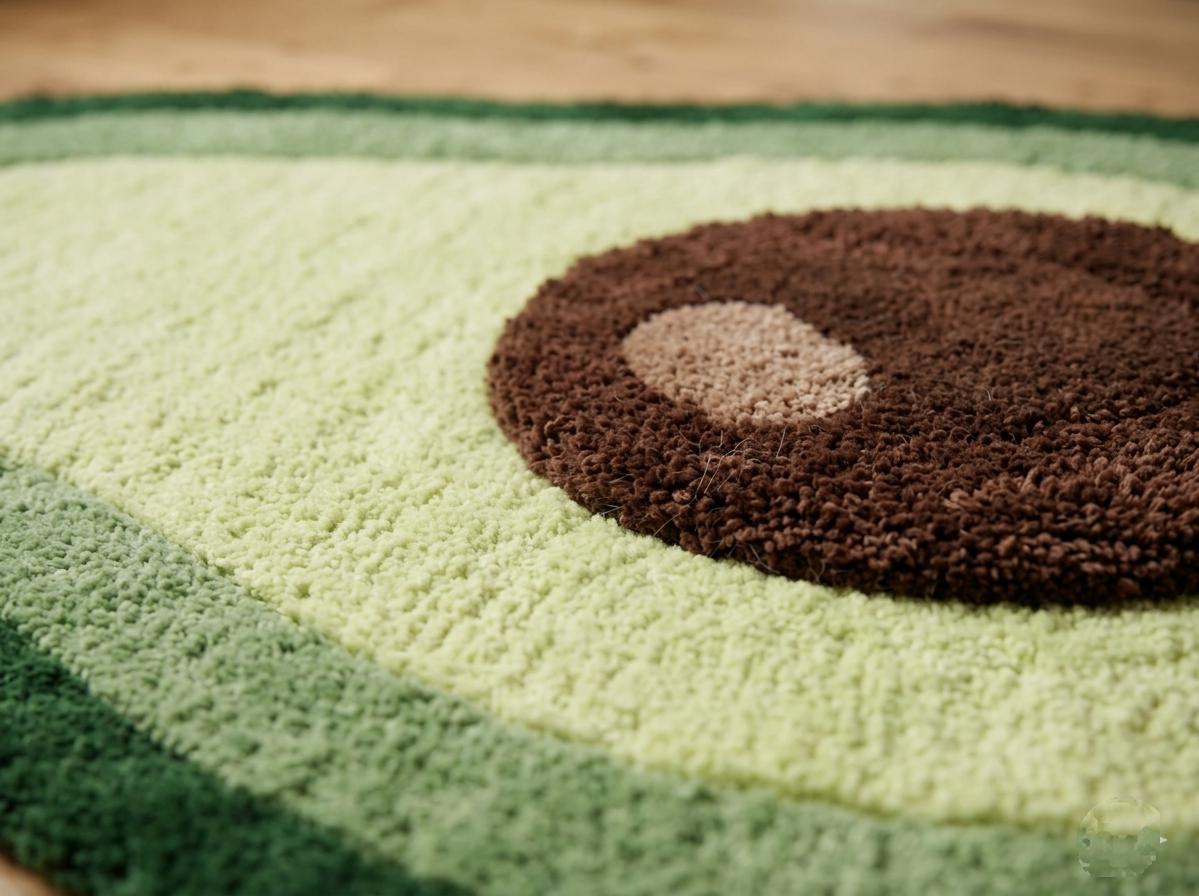 Handmade Wool Area Rug, Avocado Shape Mat, Green Tufted Decor, Nursery ...