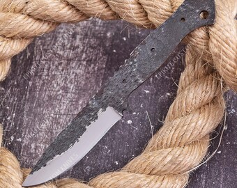 8" Hand Forged Skinner Knife Blank | 1095 Carbon Steel | Hunting Knife Blank | Field Dressing Blade | Deer Processing | DIY Knifemaker gift