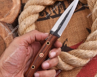 Handmade Double Edged Skinner Knife , 1095 Carbon steel Best Hunting knife,Handmade Knife Gift , Christmas Gift , Camping knife With Sheath