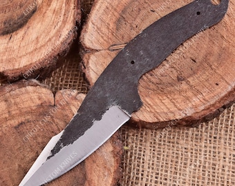8'' 1095 Carbon Steel Skinner Blade Blank | Hand Forged Hunting Knife DIY Knifemaker Supply
