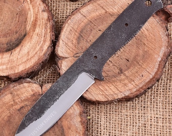 8'' 1095 Steel Drop Point Skinner Blade Blank | Hand Forged Knife Making Supply