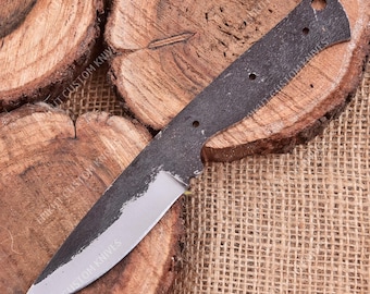 8'' 1095 Steel Drop Point Skinner Blade Blank | Hand Forged Knife Making Supply