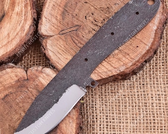 8'' 1095 Carbon Steel Skinner Blade Blank | Hand Forged Hunting Knife DIY Supply