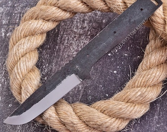 10" Hand Forged Tanto Skinner Knife Blank | 1095 Carbon Steel Blade