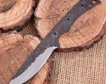 8'' 1095 Carbon Steel Skinner Blade Blank | Hand Forged Hunting Knife DIY Supply