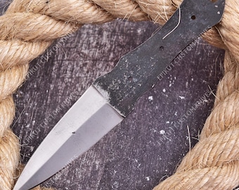 8'' 1095 Carbon Steel Skinner Blade | Hand Forged Hunting Knife Blank