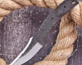 8" Hand Forged Skinner Knife Blank | 1095 Carbon Steel | Hunting Knife Blank | Field Dressing Blade | Deer Processing | DIY Knifemaker gift