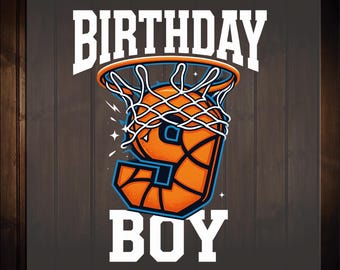 Birthday Boy Basketball Ready To Press, Birthday Gang Dtf Transfers, Kids Basketball, Happy Birthday Dtf, Birthday Vibes Dtf