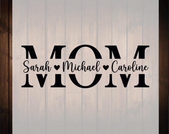 Custom Mama Gift Ready To Press, Personalized Mom Name Gift Dtf Transfers, Children Names Iron on Transfers