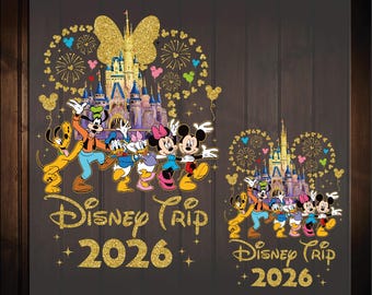 Disney Trip 2026 Ready To Press, Disney Family Matching Dtf Transfers