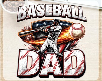 Baseball Dad American Flag Ready To Press, Baseball Dad Sport Dtf Transfers, Baseball Team, Baseball Lovers, Game Day, Father's Day Gift Dtf