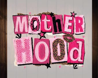 Leopard Mother Hood Ready To Press, Mothers Day Yarn Dtf Transfers, Retro Mothers Day, Funny Mama Saying Gift, Best Mom Ever Dtf