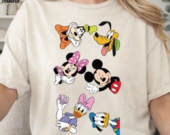 Disney Characters Heat Press, Mickey Minnie Goofy Pluto Daisy Dtf Transfers, Choose Your Size