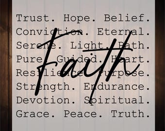 Faith Words Ready To Press, Love Jesus Dtf Transfers, Faith Based, Religious, Christian Gift