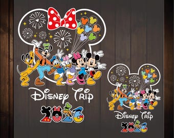 Disney Trip 2026 Ready To Press, Disney Family Vacation Dtf Transfers, Disney Character, Magical Kingdom 2026, Disney Family Matching Dtf