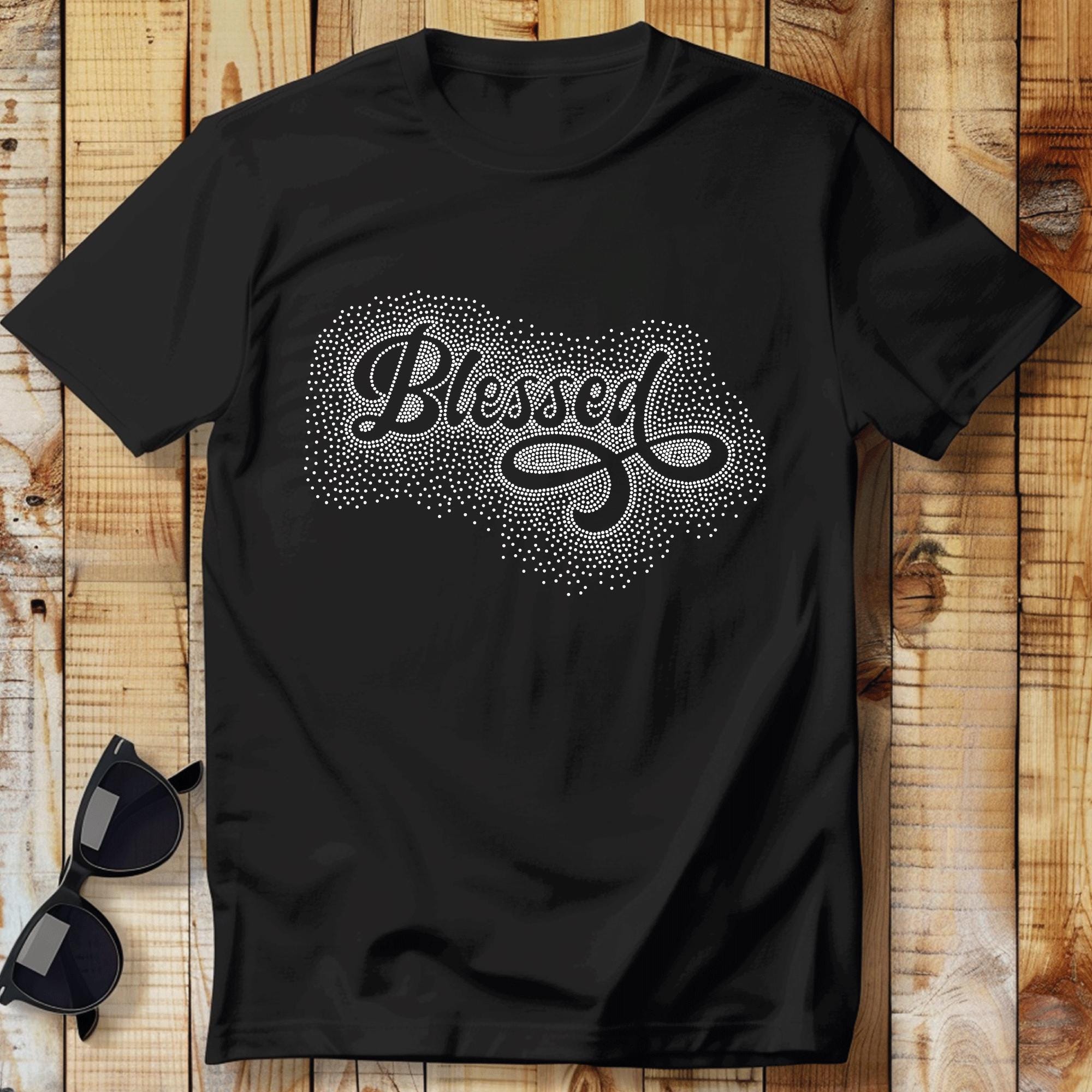 Blessed Rhinestone Ready to Press, Faith Based Dtf Transfers, Christian ...