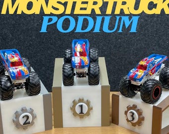Rampas para Monster Truck de juguete / Rampas para podio de ganadores / Juego de 3 / 1:64