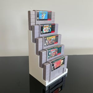 5 Slot | Super Nintendo (SNES) Game Cartridge Stand | Nintendo | Display