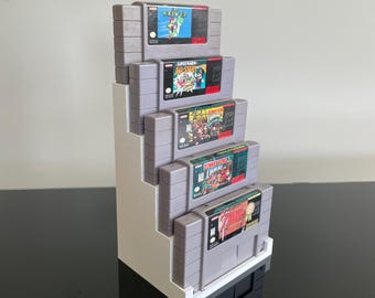 5 Slot | Super Nintendo (SNES) Game Cartridge Stand | Nintendo | Display