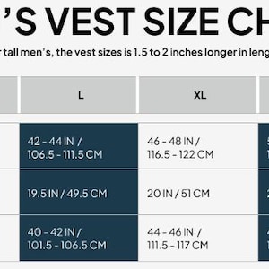 mens leather vest size chart, vest measurement guide men, western leather waistcoat sizing, biker vest size guide, cowboy vest measurements, genuine leather vest fit chart, handmade mens vest sizing, chest shoulder waist measurements, medieval leather vest size chart, steampunk waistcoat sizing guide, vintage leather vest fit guide, plus size mens leather vest, S to 4XL vest chart, Etsy mens clothing measurements, accurate sizing guide, tailored leather vest dimensions, ranch style waistcoat