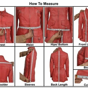 leather jacket measurement guide, how to measure leather jacket, womens jacket size chart, custom leather jacket sizing, accurate jacket measurements, chest waist shoulder sleeve guide, handmade leather coat measurements, Etsy leather jacket fit guide, biker jacket measurement chart, genuine leather jacket sizing, made to order leather apparel, body measurement tutorial, leather coat fitting instructions, fashion tailoring guide, custom size leather jacket, shoulder sleeve chest measurements,