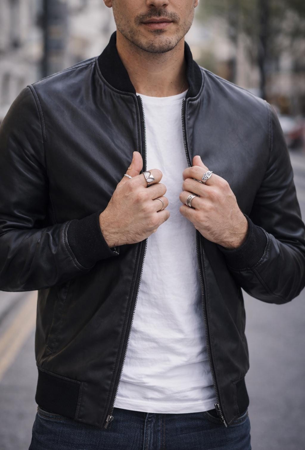 Y2k Leather Zip Jacket - Etsy
