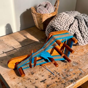 Craftana Palisander Inkle Loom für Webhandwerk, Handgefertigter Verstellbarer Webrahmen für bis zu 42 x 5 Zoll Stifte
