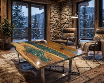 Made to Order Custome Table,Custom Rasin Dining Table, Epoxy Dining Table, Walnut Epoxy Table With Leg.