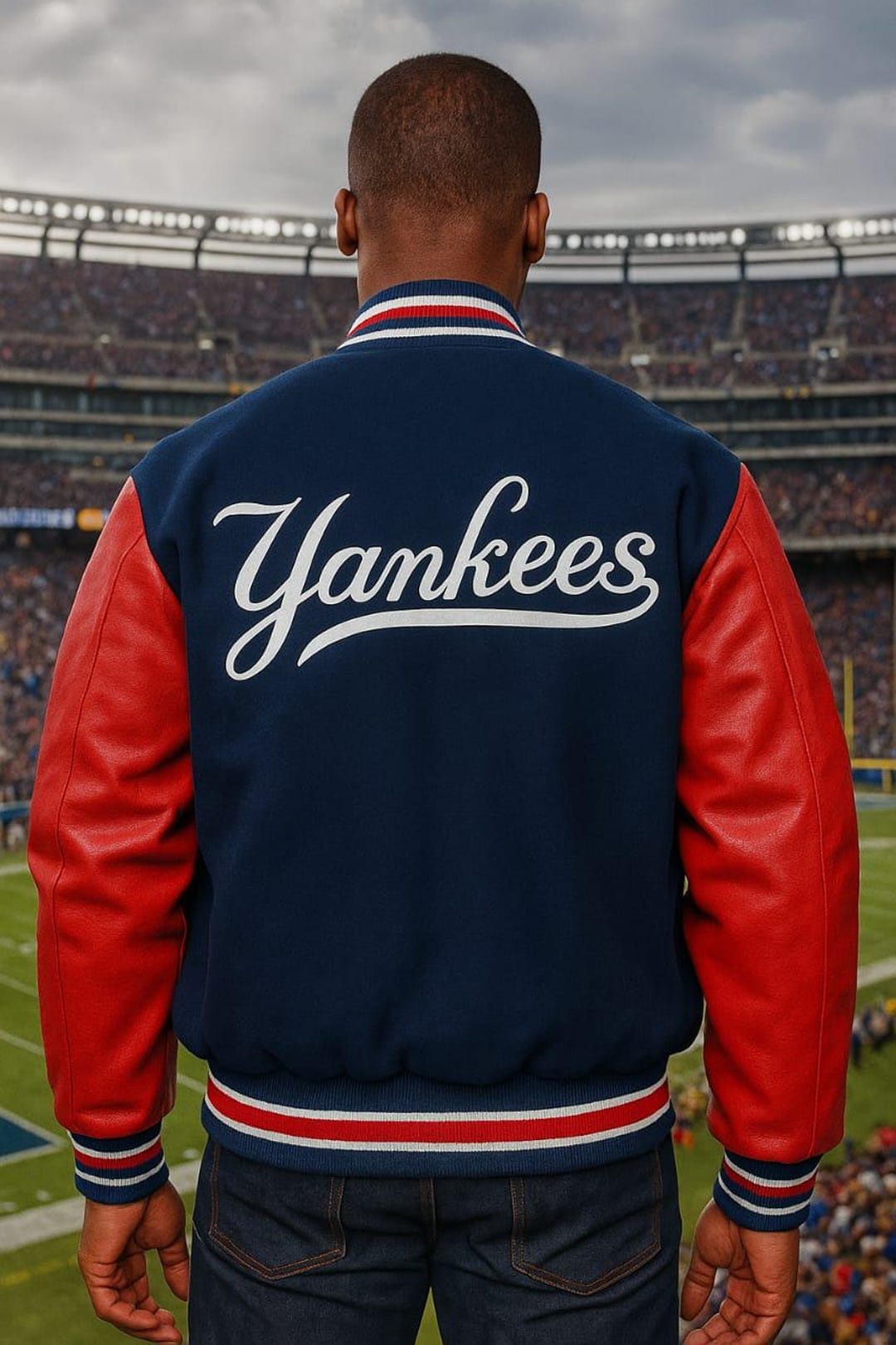 ニューヨーク・ヤンキース バーシティジャケット – ネイビーブルー