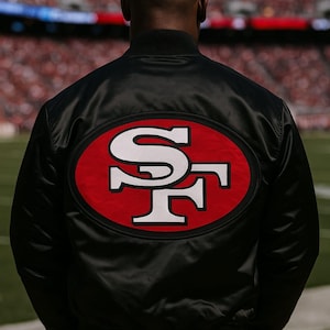 Vintage San Francisco Satin Varsity Jacket: Retro Football Bomber