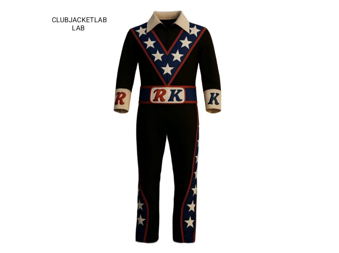 Robbie Knievel Daredevil Custom Stuntman Biker Black Leather Suit ...