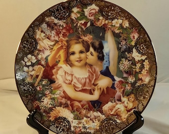 Dearest Kiss From Romantic Victorian Keepsakes Plate Collection