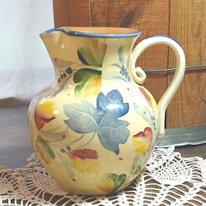 Painted Ceramic Pitcher by Ceramiche Alfa | Italian Pottery