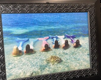 Mermaids on the Beach Framed Art