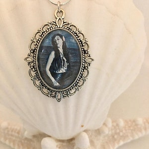 Bronze or Silver Color Mermaid Cameo Necklace image 3