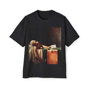 La Mort de Morat | Artistic Oversized Tee, Men&#39;s Vintage Graphic T-Shirt, Stylish Casual Wear, Art Lover Gift, Unique Statement