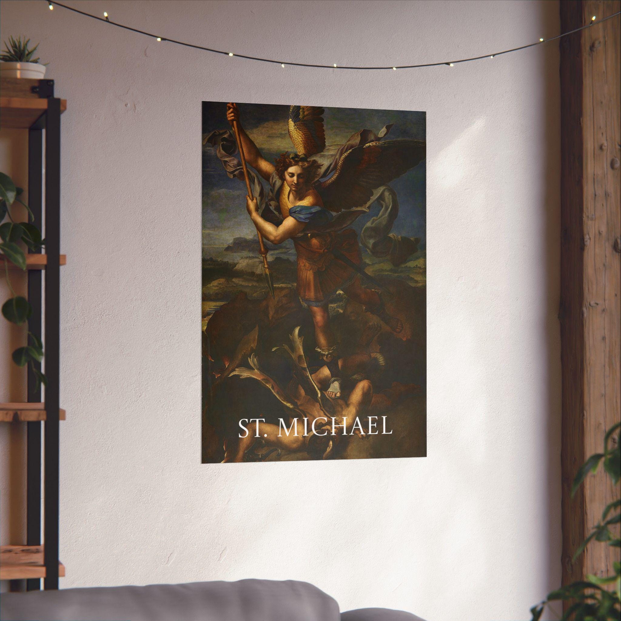 St. Michael Archangel Matte Vertical Poster | Religious Wall Art ...
