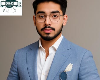 Sky Blue Slim Fit Suit: Wedding, Party, Business Wear
