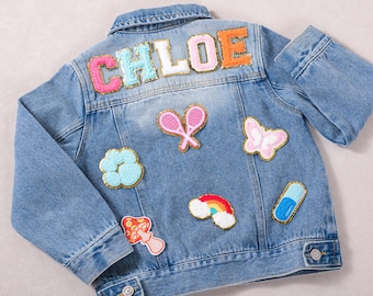 Kinder benutzerdefinierte Jeansjacke | Name Stickerei | Einzigartiges Geburtstagsgeschenk