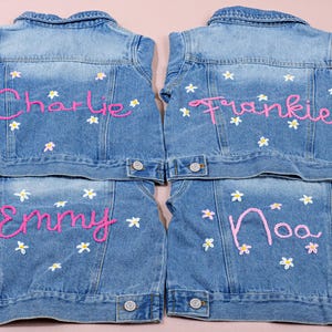 Chaqueta vaquera con nombre personalizado / Chaqueta vaquera personalizada para bebés y niños pequeños